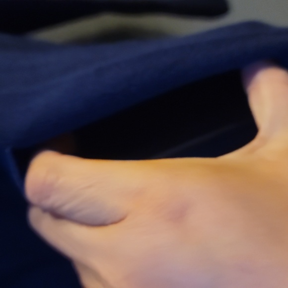 Lands End Navy Striped Open Cardigan Sweater - Picture 3 of 5